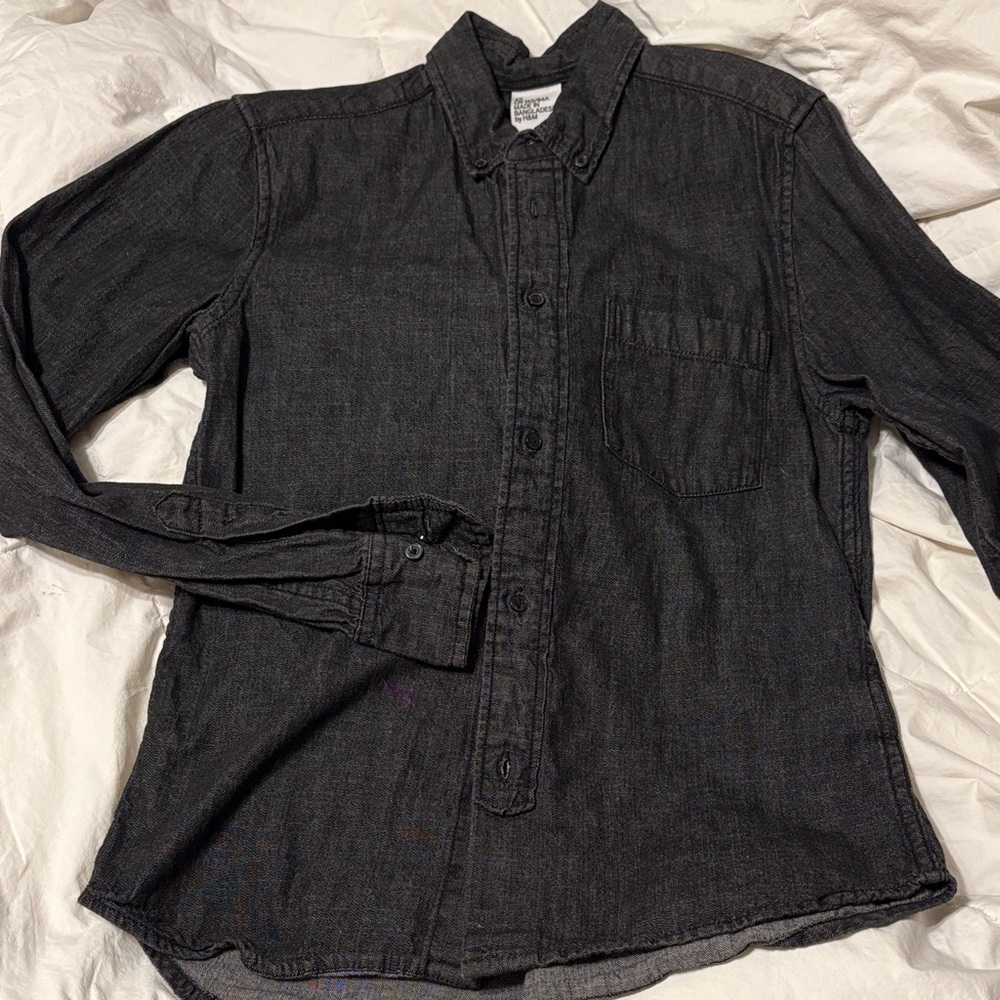 H&M Black Button Down Shirt